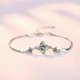 thumbnail image 3 of 2026 Women's Bracelet Four Leaf Clover Bracelet Silver Adjustable Size, 3 of 3