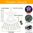 thumbnail image 3 of HOUFIY Outdoor Christmas Decoration Lights, 8 Modes & 350 LED Star Tree Topper String Lights,Waterfall Fairy Christmas Tree Lights Holiday Lighting Decorations, Multicolor, Plug-in, 3 of 7