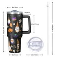 thumbnail image 3 of Spooky Halloween 40oz Tumbler - Pumpkin Pattern w/Handle, Huge Insulated Cup, Last Minute Gift! Keeps Drinks Cold 26Hrs, 3 of 5