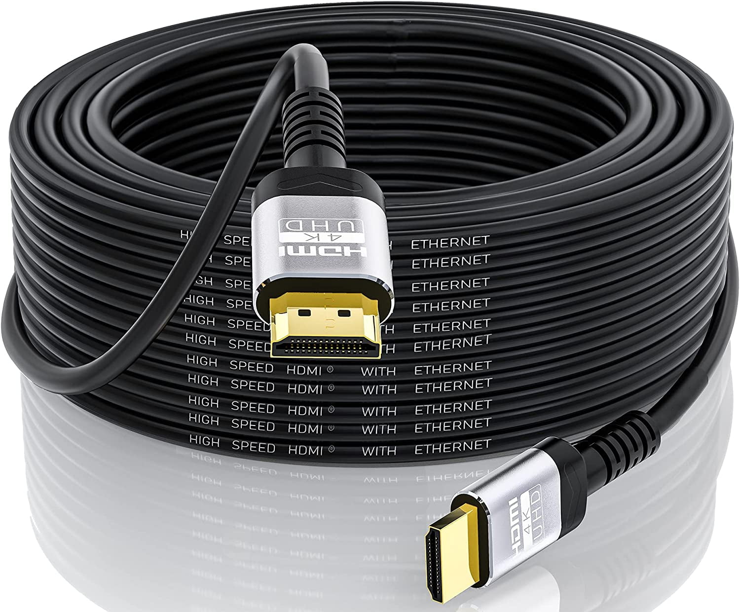 Perfecto Escepticismo Fracaso 4K HDMI Cable 50Ft | High Speed HDMI 2.0 Cable & 4K@60Hz 2K 1080P 3D ARC  Ethernet HDMI Cord | for UHD TV - Walmart.com