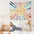 thumbnail image 3 of Boho Sunshine Tapestry, You Are Inspirational Tapestry Wall Hanging, Colorful Boho Sun Positive Affirmation Wall Blanket Decor for Kids Room Nursery Playroom Classroom, 3 of 6