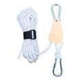 thumbnail image 1 of Cuerda reflectante de la línea de sujeción de la tienda de 6 mm x 5 m | Sistema de poleas metálicas ajustables | Cuerda de nylon con revestimiento reflectante para acampar Lonas de senderismo Toldos, 1 of 3