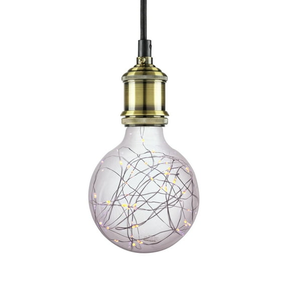 Sunlite G30 Globe Shaped Bulb, 30 Green LED Fairy Lights Inside, Medium (E26) Base, Decorative, Party, Holiday, Kids Room, Patio Lights