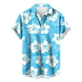 thumbnail image 5 of UVEASISHA Mens Tropical Beach Shirts,Floral Shirts for Men Short Sleeve Lapel Button Down Shirt Big and Tall Casual Loose Hawaiian Shirts Today Sales, 5 of 6