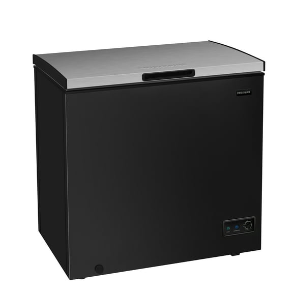 Frigidaire 7.0 CU FT Chest Freezer, Garage Ready, Stainless Steel Lid, White