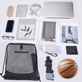 thumbnail image 3 of Portable Drawstring Basketball Backpack Mesh Bag Football Soccer Volleyball Ball Storage Bags Outdoor Sports,1 * Drawstring Backpack,Black & Gray, 3 of 8