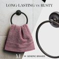 thumbnail image 5 of Matte Black Towel Ring - Bathroom Wall Towel Rack Stainless Steel Bathroom Towel Rack 3 Pieces., 5 of 5