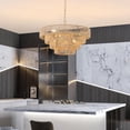 thumbnail image 6 of Luxurious Bohemian Rattan Chandelier - Woven Pendant Light Fixture with Adjustable Chain for Dining, Living Room, Bedroom - Antique Wood Finish, Unique Tiered Design (Wood,4-Tier), 6 of 9