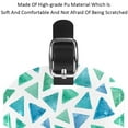 thumbnail image 4 of Square 2Pack PU Leather Watercolor Triangle Cruise Luggage Tag with Privacy Cover and Name ID Tag for Travel Handbags Backpacks Luggage Tags, 4 of 6