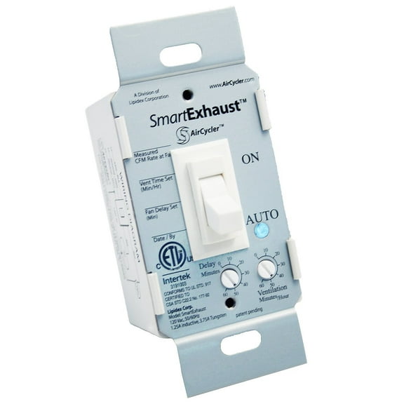 SmartExhaust Time Switch, White - SE1-W by AirCycler