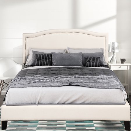 Clearance! Upholstered King Platform Bed Frame, Wooden ...
