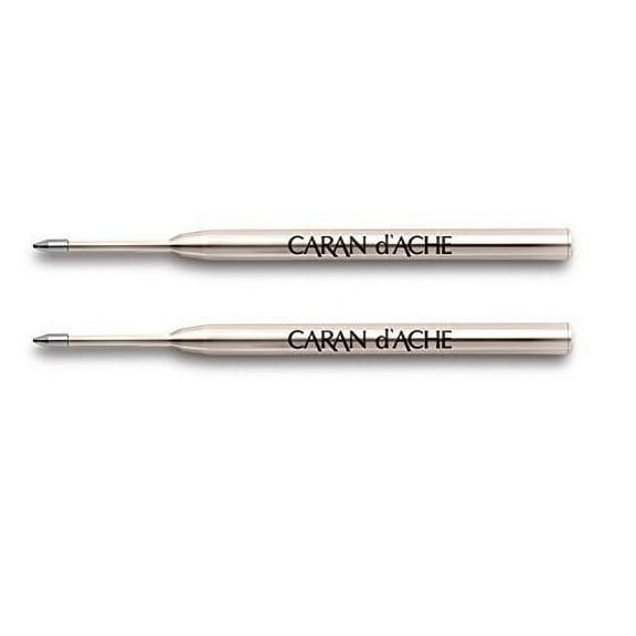 Caran D'ache Goliath Ballpoint Pen Refill Fine Black (Pack of 2)