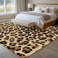 thumbnail image 5 of Area Rug 60×96in, Abstract Leopard Print Floor Carpet Living Room Rug, Brown Animal Spots Non-Slip Welcome Mat Indoor Rugs for Bedroom Dining Room, 5 of 9