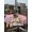 Dark Pink Light Beige Light Brown, variant on Outdoor Tablecloth with Umbrella Hole and Zipper, Pink Easter Bunny Round Table Cloth 54 Inch Waterproof Tablecloth, Spring Tulip Easter Eggs Plaid Burlap Picnic Table Cover for Patio Camping
