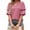 Pink, variant on Patlollav Womens Summer T-Shirts Double Puff Sleeve Blouses Summer Half Sleeve Dot Tops Blouse