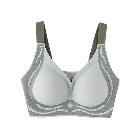 Hrsba Bras For Women No Underwire, Seamless Bras For Women Contrast Color Foam Padded Fixed Cups Supportive Comfortable Breathable Everyday Bra