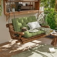 thumbnail image 7 of Kimunuk Outdoor Swing Cushion , 40" X 40" X 5" Waterproof Bench Chair Replacement Cushion with 6 Ties for Patio Porch, Light Green, 7 of 7