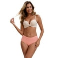 thumbnail image 4 of Unique Bargains Women's Mid-Waisted Elastic Waistband Full Coverage Briefs XL Light Red, 4 of 6