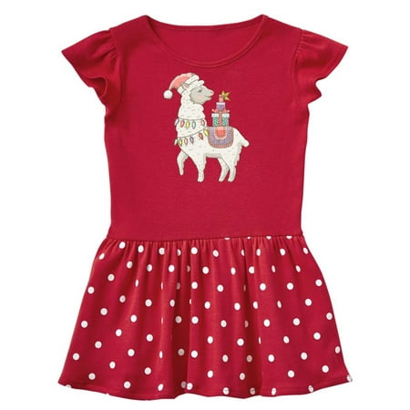 

Inktastic Christmas Llama Gift Baby Girl Dress
