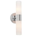thumbnail image 1 of Kira Home Duo Modern Chrome Wall Sconce 2 Lights Frosted Glass Shades, 1 of 8