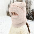 thumbnail image 2 of NOLDARES Kids Winter Balaclava Face Mask, Thermal Ski Hood Hat, Windproof Neck Warmer Scarf for Boys Girls(K138-Beige), 2 of 7