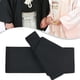 thumbnail image 5 of Cinturón tipo kimono obi para hombre, cómodo cinturón de poliéster japonés. Cuadrícula pequeña negra, 5 of 9