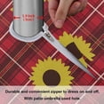 thumbnail image 6 of Coolnut 60" Sunflower Outdoor Tablecloth with Umbrella Hole and Zipper, Waterproof Round Tablecloth for Party,Patio,Picnic,Holiday Dinner,Summer, 6 of 7