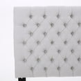 thumbnail image 4 of Noble House Conner Fabric Queen Full Headboard, Light Grey, 4 of 5