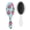 White-747, variant on Floral and Bee Artwork Hair Brush, Boho Chic Detangler with Abstract Floral Watercolor Design, Romantic Rose and Peony Pattern Paddle Brush