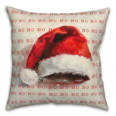 Creative Products Painterly Santa Hat 18 x 18 Spun Poly Pillow