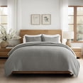 thumbnail image 6 of EVERGRACE Cotton Gauze Full Queen Bedspread, Ultra Soft Prewashed Pick Stitch Matelassé Coverlet, Lightweight Oversized Queen Quilt Bedding Set for All Season, w/ 2 Shams, Dusty Blue, 6 of 8
