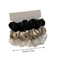 thumbnail image 3 of 3Pcs/set Silk Satin Scrunchies Women Solid Color Hair Rope Elegant Ponytail Holder Rubber Band Elastic Hairband Hair Accessories, 3 of 10