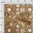 thumbnail image 2 of oneOone Tissu Cambric en Coton Marron Outil Matériel de Robe Tissu Imprimé Tissu au Mètre 56 Pouces de Large, 2 of 4