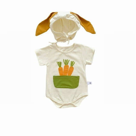 

MANHUJI Preemie Baby Girl Clothing Easter Cartoon Rabbit Girls Cute Crawling Clothes with Hat 3 To 18 Months Sleepers 0-3 Months Preemie Baby Girl Clothing Winter Baby Girl Clothes (Beige 73)