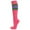 Bright Pink/Green/Bright Blue, variant on COUVER Pink Breast Cancer Awareness Sports Knee Socks, Plain, Pink, Small, 1 Pair