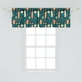 thumbnail image 2 of Ambesonne Beach Theme Window Valance, Retro Design Hawaiian, 54" X 18", Teal Salmon, 2 of 3