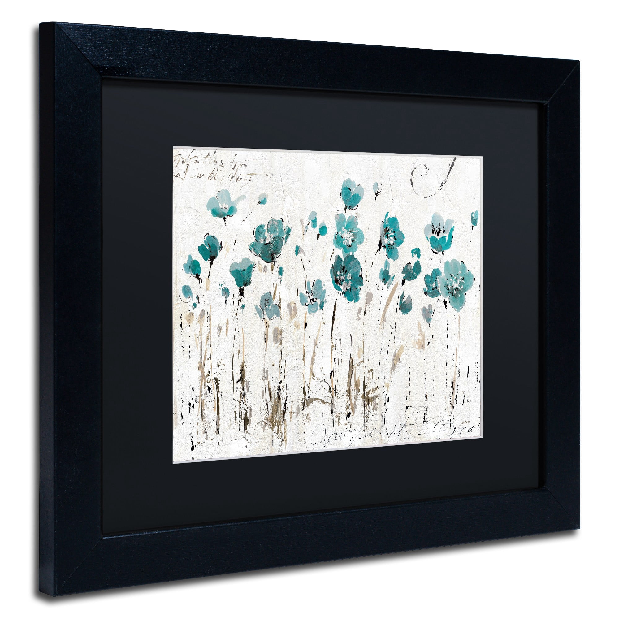 "Abstract Balance VI Blue" Canvas Art by Lisa Audit, Black Matte, Black Frame