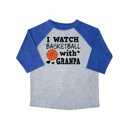 

Inktastic I Watch Basketball with Granpa Gift Toddler Boy Girl T-Shirt