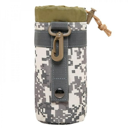 

Clearance Sale 550Ml Water Bottle Pouch Bag with System Camping Hiking Travel Camouflage Survival Drawstring Water Holder