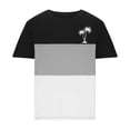 thumbnail image 3 of Mens Casual Pantalones Cortos Cuello Redondo Patchwork Impresión Suéter Blusa de Fitness, Camisetas para Hombre, 3 of 4