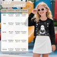 thumbnail image 3 of Xoenoiee Ghost Book Print Girls Crop Tops Oversized Crewneck Long Sleeve Sweatshirts Kids Fashion Drop Shoulder Pullover, 5-6 Years, 3 of 7