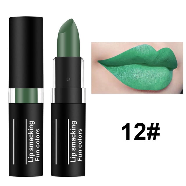 Fiudx Labial Oscuro, Maquillaje Retro con Acabado Mate Creativo, Fórmula de Secado Rápido y Sin Resecar, Tonos Altamente Pigmentados, Ideal para Disfraces de Halloween, Fiestas y Uso Diario, Atractiv