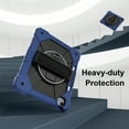 thumbnail image 3 of Allytechgroup iPad Air 13 Inch 2024 Case Cover with Pencil Holder, Rugged Protection with Kickstand & Hand Strap Heavy Duty Shockproof Kids Friendly Case for Apple iPad Air 13 M2 2024, Navyblue, 3 of 8