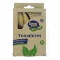 thumbnail image 1 of Tenedores Great Value terra biodegradables chicos color beige 25 pzas, 1 of 3