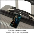 thumbnail image 3 of Square 2Pack PU Leather Cartoon Owl Cruise Luggage Tag with Privacy Cover and Name ID Tag for Travel Handbags Backpacks Luggage Tags, 3 of 6