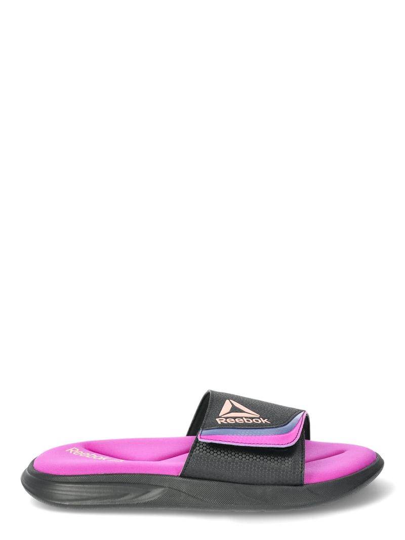 Reebok Women's Memory Foam Slip Sandals with Adjustable Strap