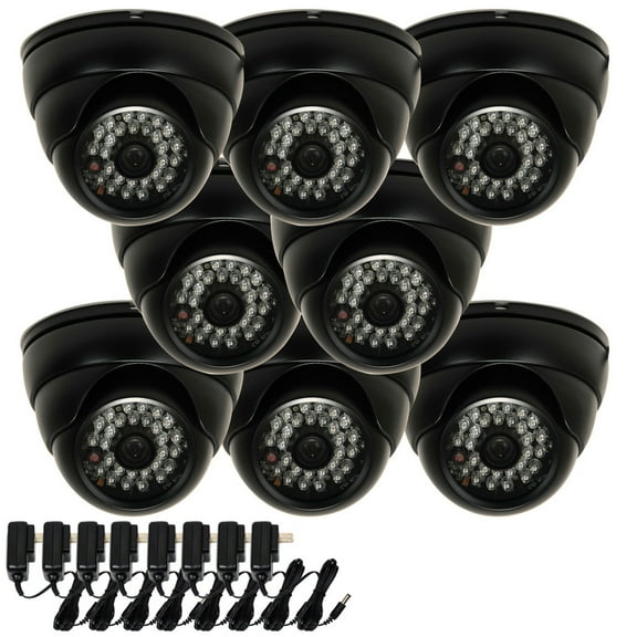 VideoSecu 8 Security Camera Outdoor IR Day Night Vision Built-in 1/3" SONY Effio CCD 600TVL Wide Angle with 8 Power bvi