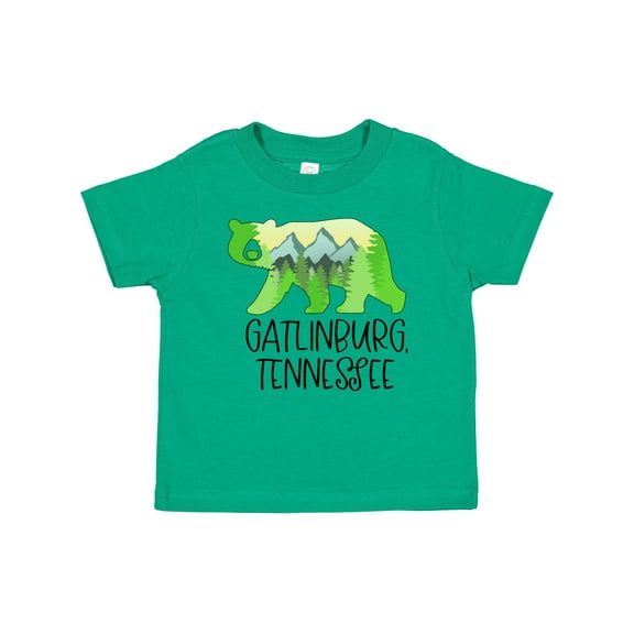 Inktastic Gatlinburg, Tennessee Mountains and Bear Shape Boys or Girls Baby T-Shirt