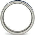thumbnail image 2 of Titanium Polished With Blue Carbon Fiber Inlay 8mm Beveled Edge Band (Size 8.5) Made In China tb479-8.5, 2 of 5