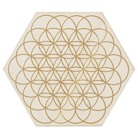 

Wowspeed Wooden Coasters for Drinks | Sacred Geometry Wooden Coaster | Beverage Coasters Hexagonal Cup Mat Pad for Home and Kitchen Use